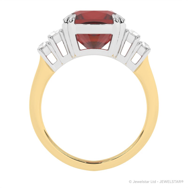 R-83557-RU-Y  Diamond & Ruby Dress Ring