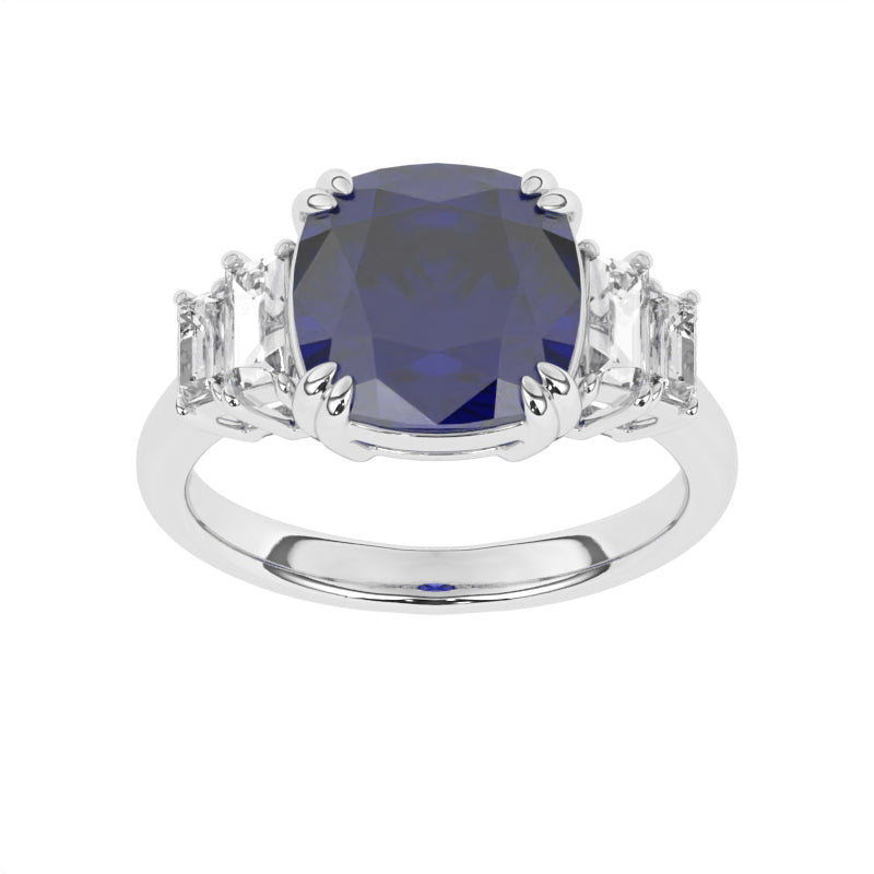 R-83557-SA-W  Diamond & Sapphire Dress Ring