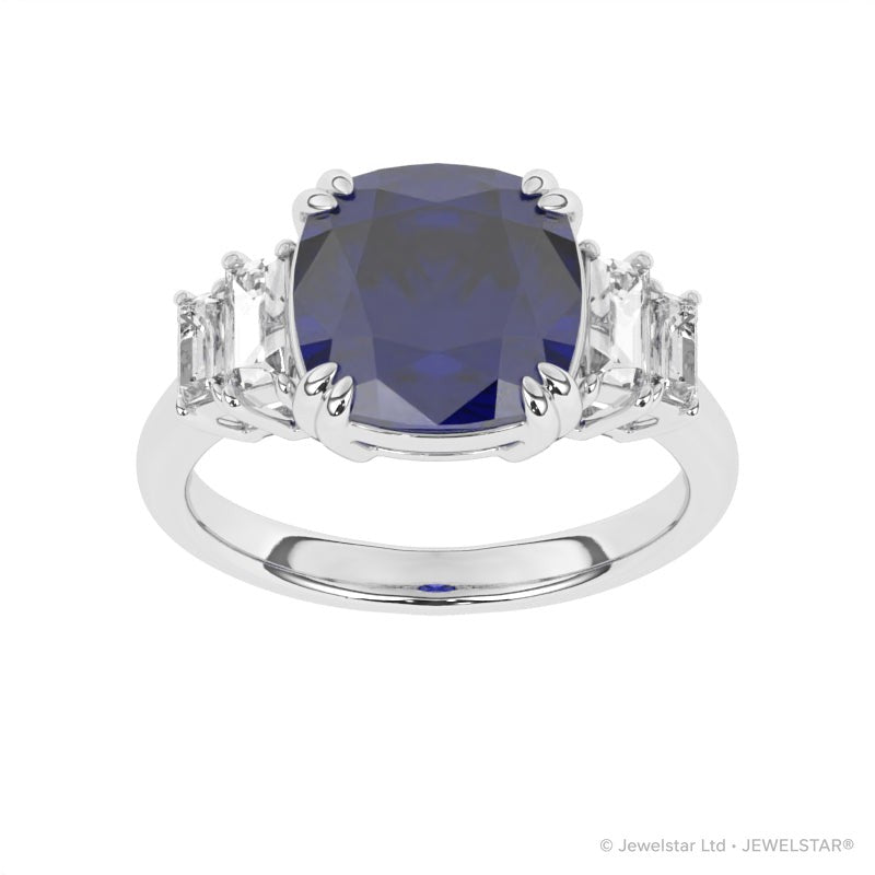 R-83557-SA-W  Diamond & Sapphire Dress Ring