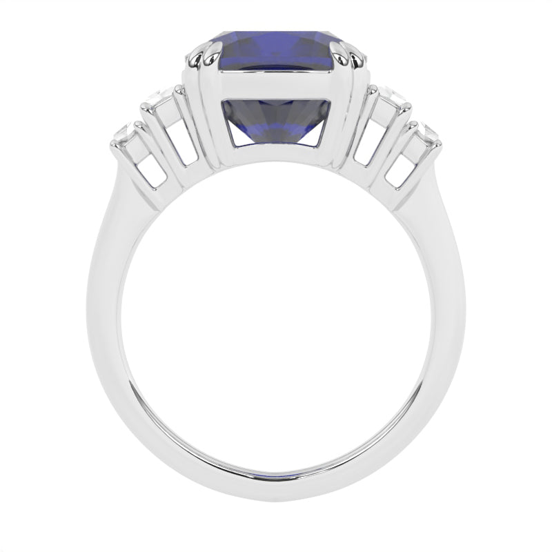 R-83557-SA-W  Diamond & Sapphire Dress Ring