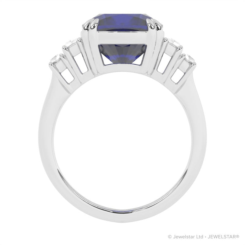 R-83557-SA-W  Diamond & Sapphire Dress Ring