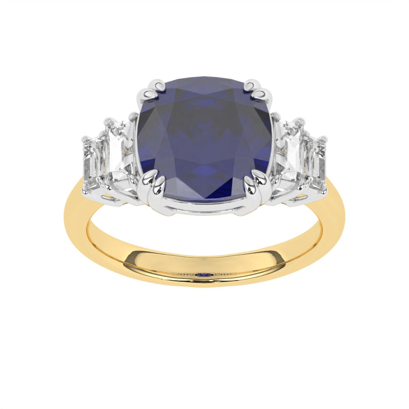 R-83557-SA-Y  Diamond & Sapphire Dress Ring