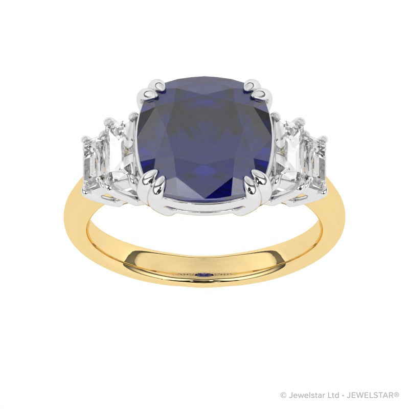 R-83557-SA-Y  Diamond & Sapphire Dress Ring