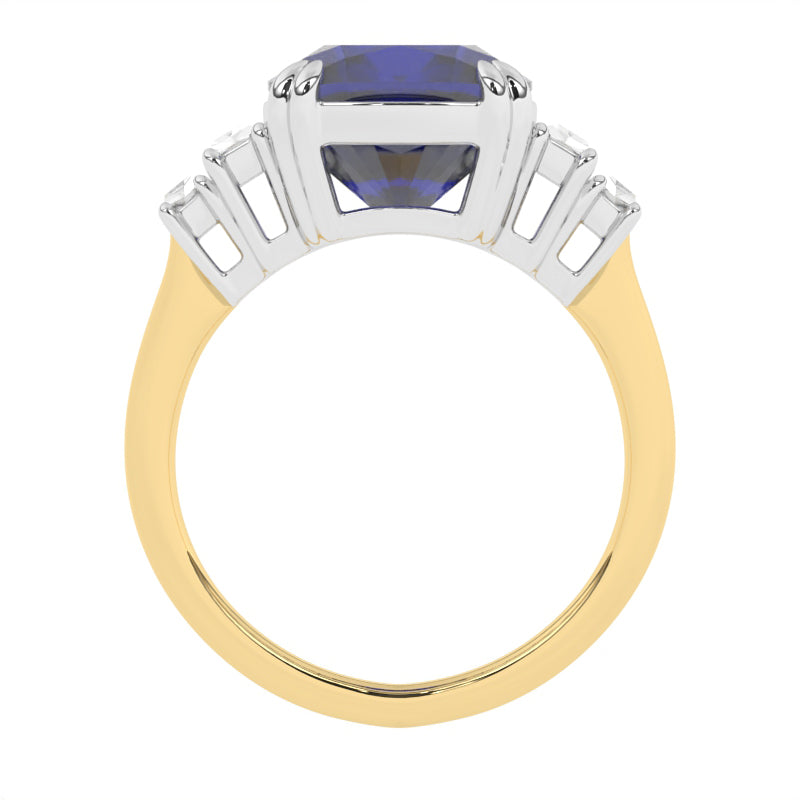 R-83557-SA-Y  Diamond & Sapphire Dress Ring