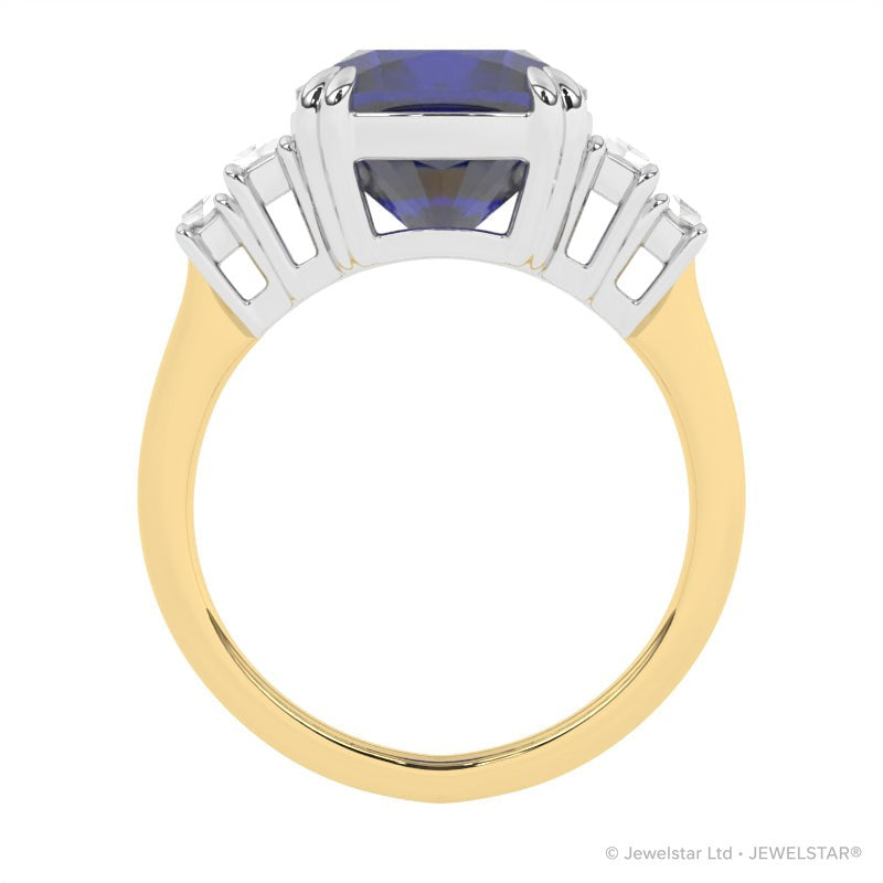 R-83557-SA-Y  Diamond & Sapphire Dress Ring