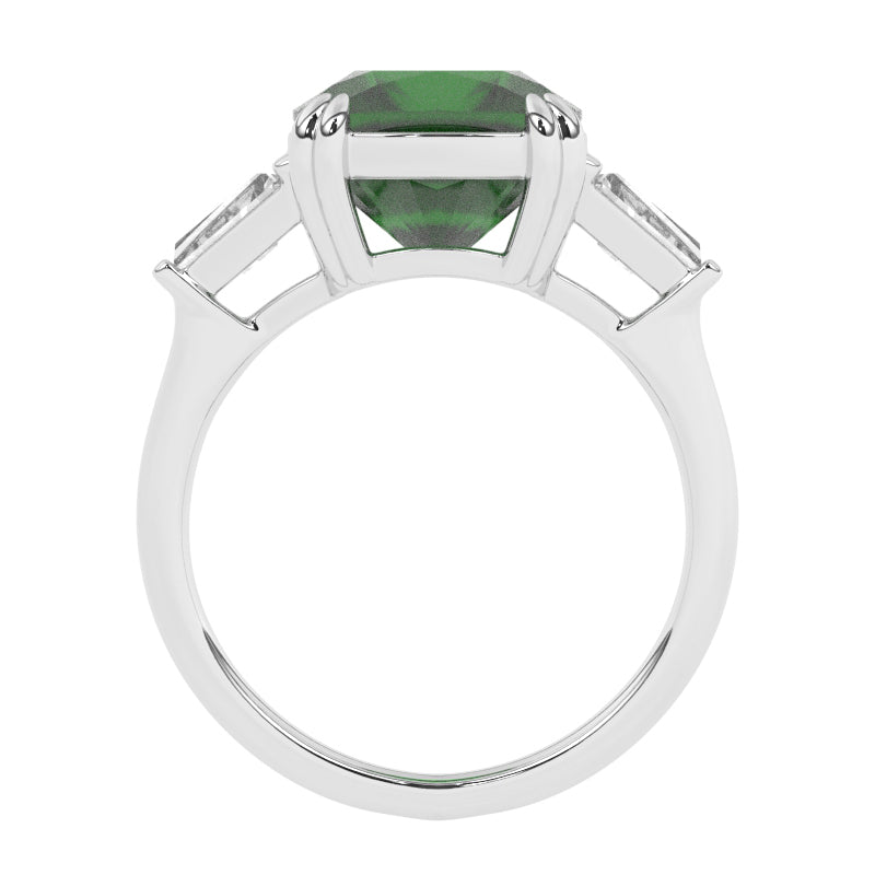 R-83558-EM-W  Diamond & Emerald Dress Ring