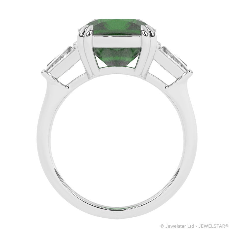 R-83558-EM-W  Diamond & Emerald Dress Ring
