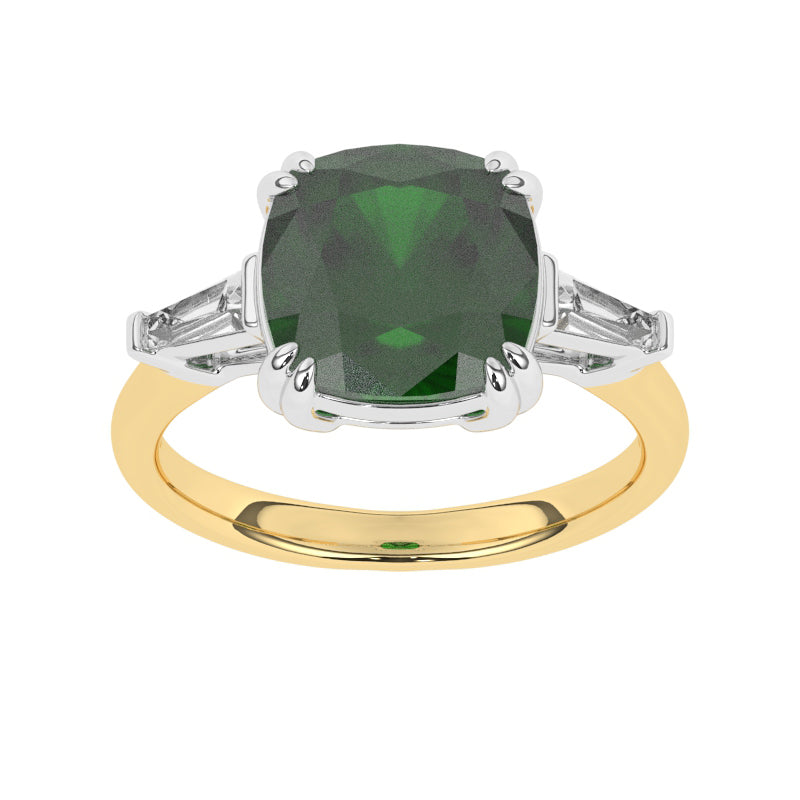 R-83558-EM-Y  Diamond & Emerald Dress Ring