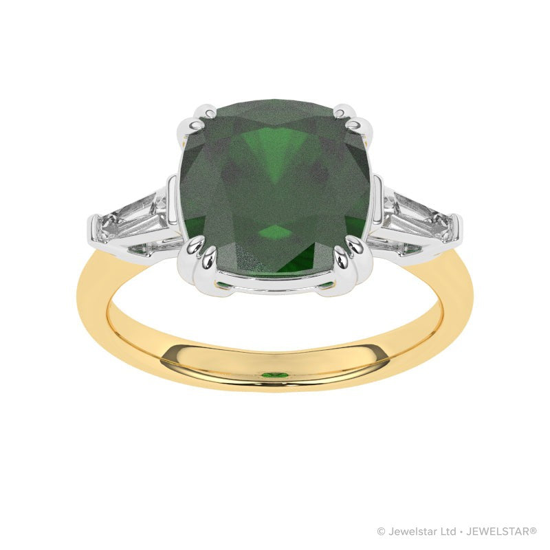 R-83558-EM-Y  Diamond & Emerald Dress Ring