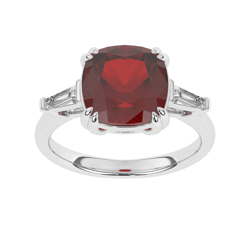 R-83558-RU-W  Diamond & Ruby Dress Ring