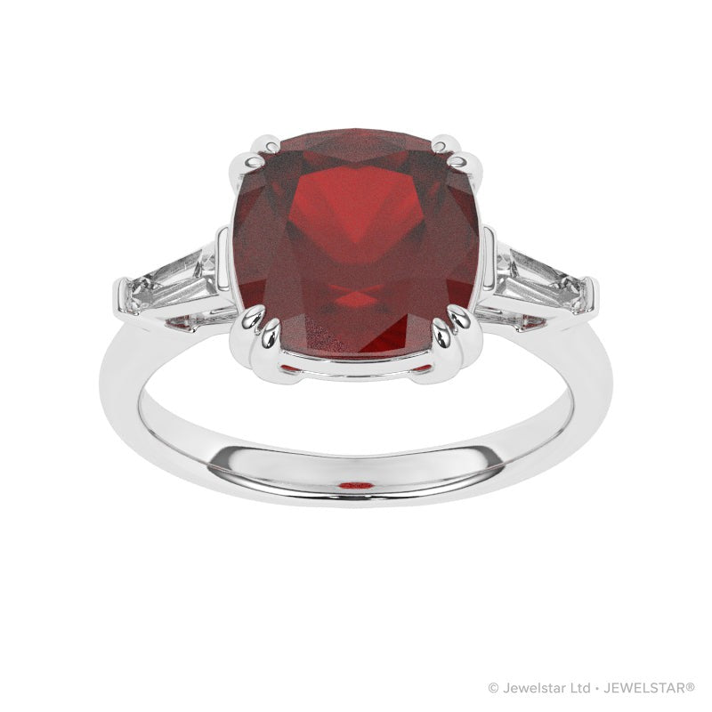 R-83558-RU-W  Diamond & Ruby Dress Ring