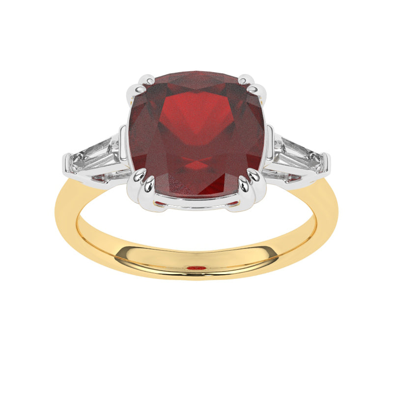 R-83558-RU-Y  Diamond & Ruby Dress Ring
