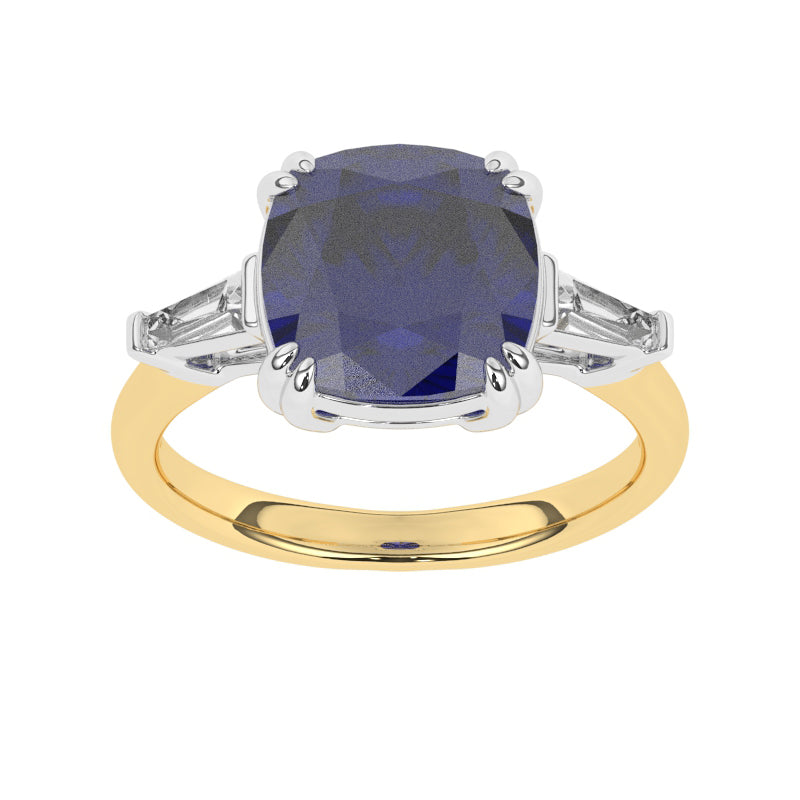 R-83558-SA-Y  Diamond & Sapphire Dress Ring