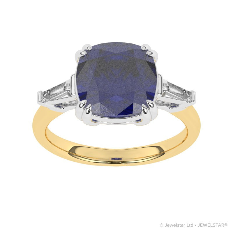 R-83558-SA-Y  Diamond & Sapphire Dress Ring