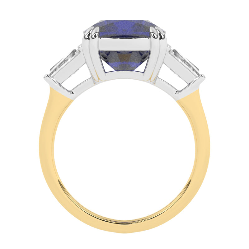 R-83558-SA-Y  Diamond & Sapphire Dress Ring