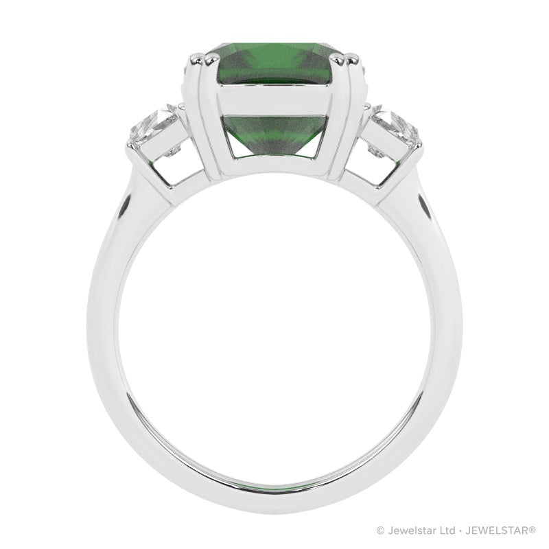 R-83559-EM-W  Diamond & Emerald Dress Ring
