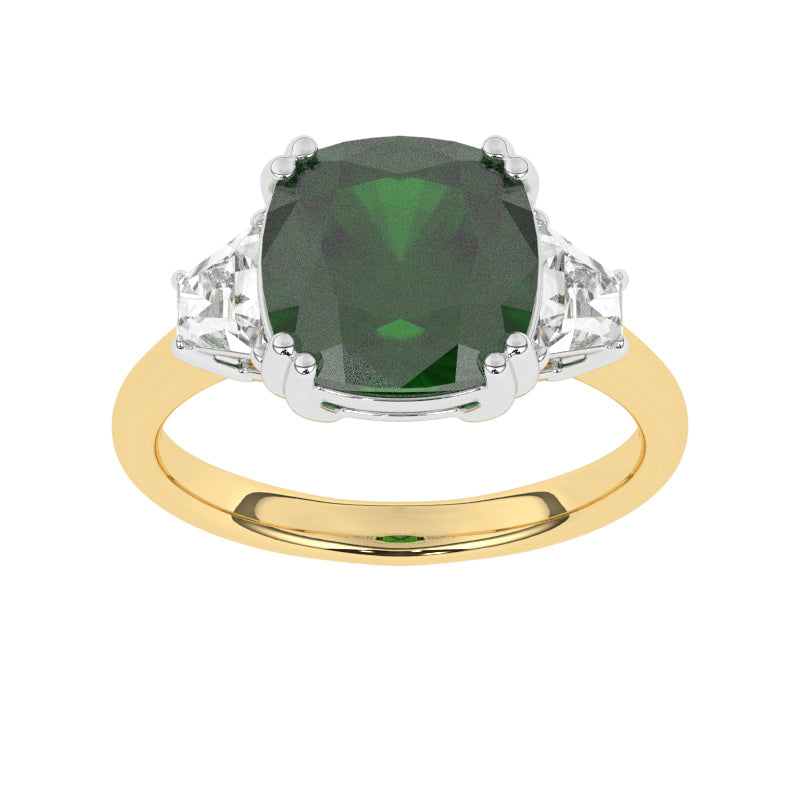 R-83559-EM-Y  Diamond & Emerald Dress Ring