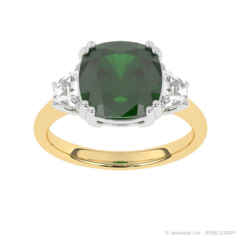 R-83559-EM-Y  Diamond & Emerald Dress Ring