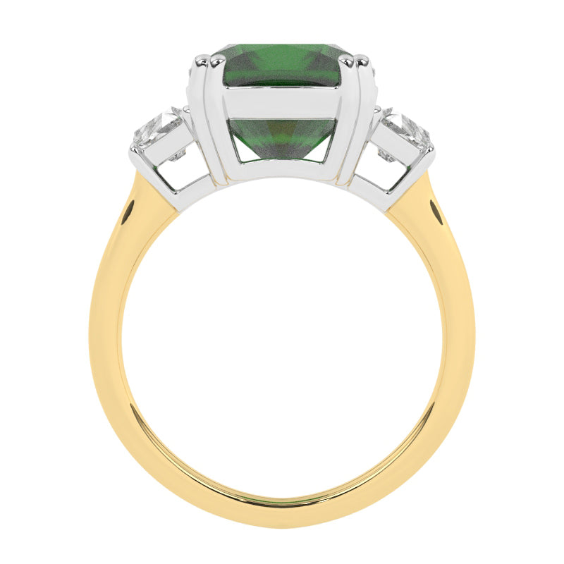 R-83559-EM-Y  Diamond & Emerald Dress Ring