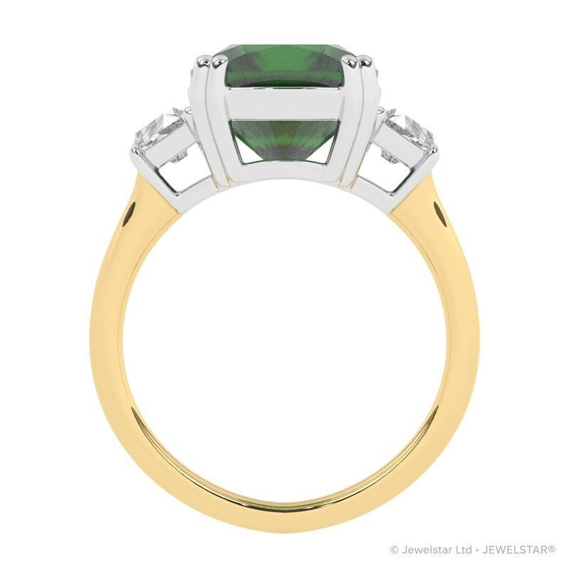 R-83559-EM-Y  Diamond & Emerald Dress Ring
