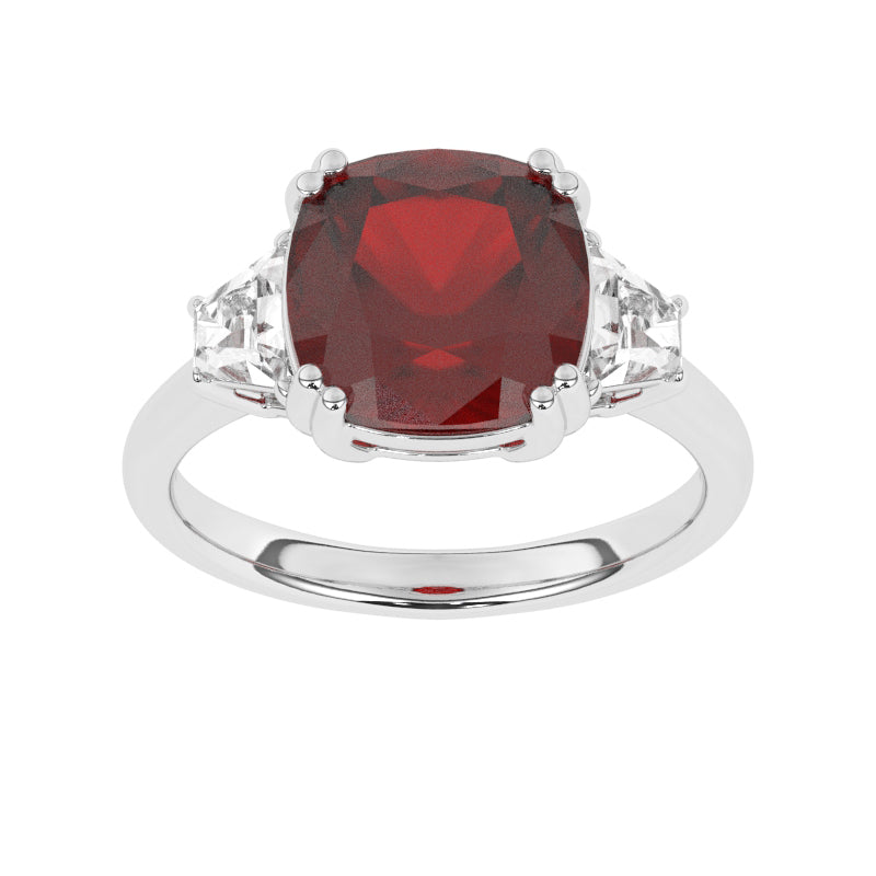 R-83559-RU-W  Diamond & Ruby Dress Ring
