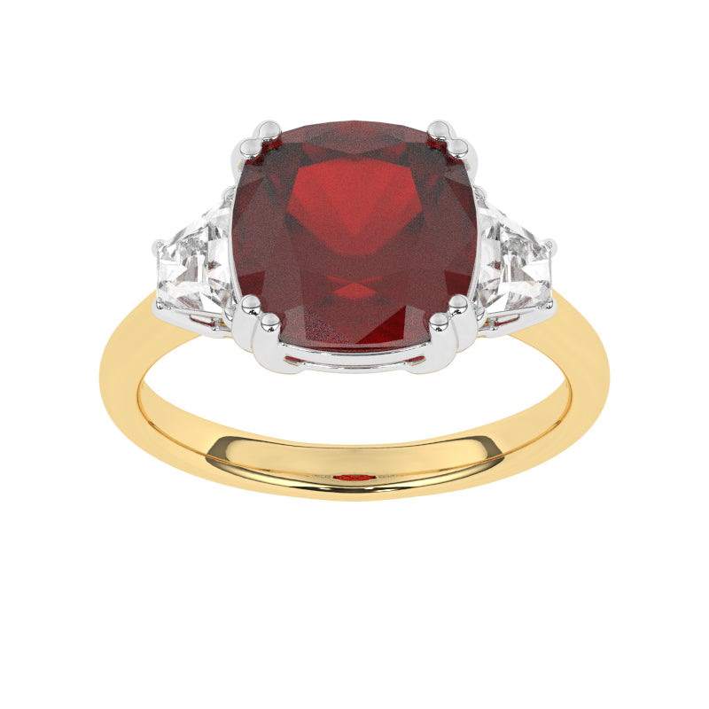 R-83559-RU-Y  Diamond & Ruby Dress Ring