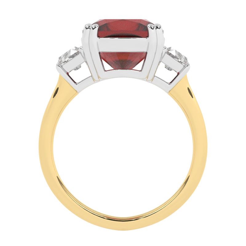 R-83559-RU-Y  Diamond & Ruby Dress Ring