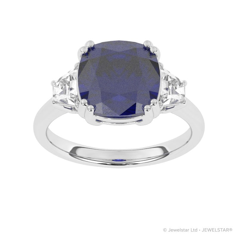 R-83559-SA-W  Diamond & Sapphire Dress Ring