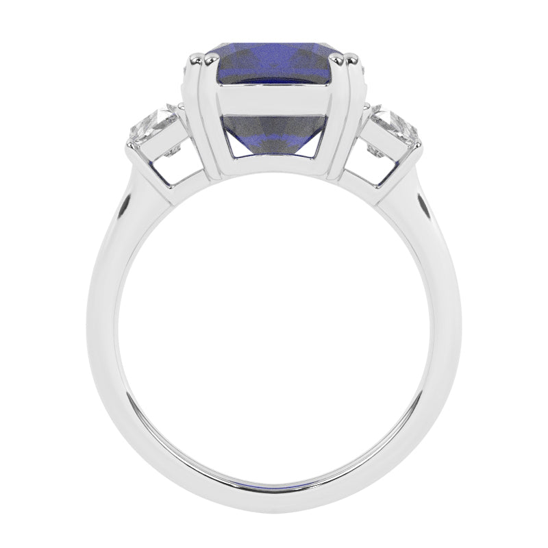 R-83559-SA-W  Diamond & Sapphire Dress Ring