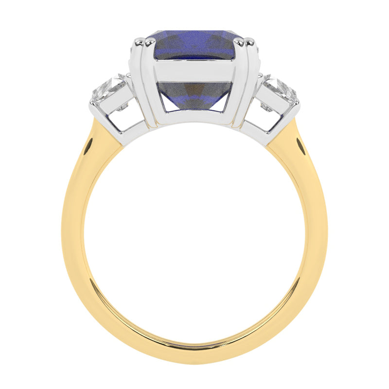 R-83559-SA-Y  Diamond & Sapphire Dress Ring