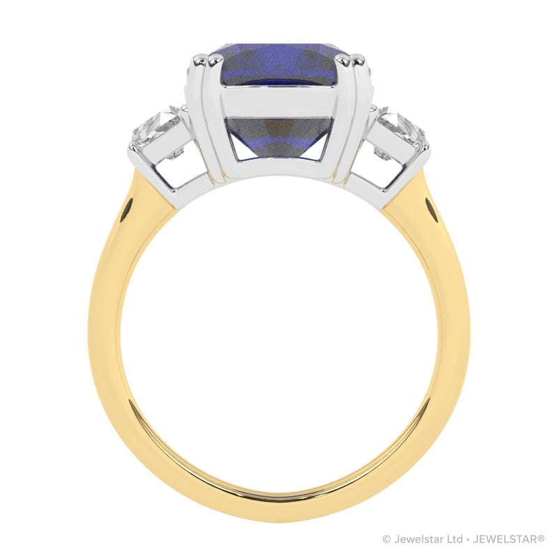 R-83559-SA-Y  Diamond & Sapphire Dress Ring