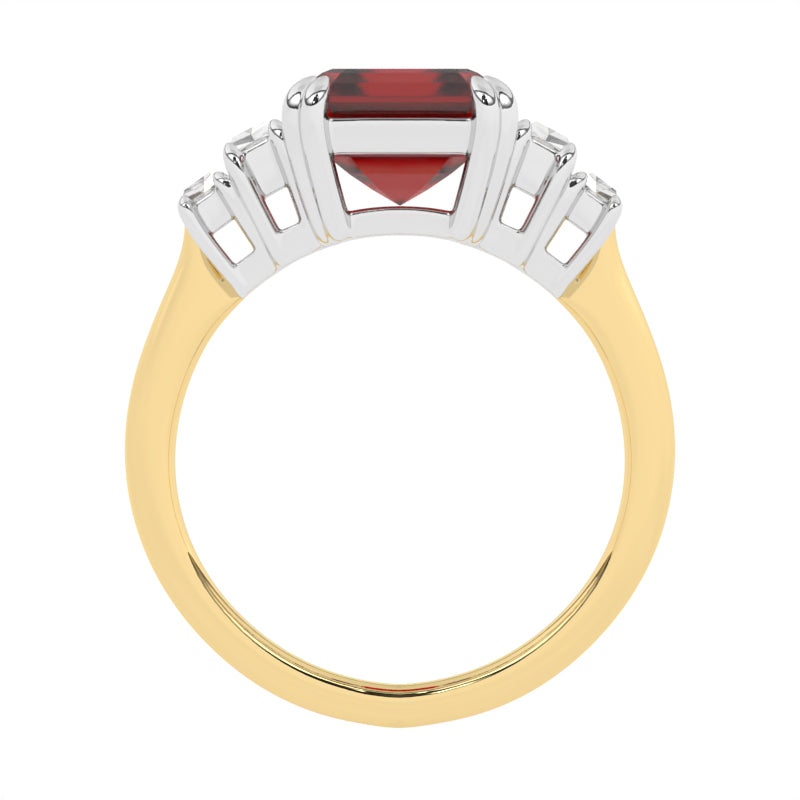 R-84557-RU-Y  Diamond & Ruby Dress Ring