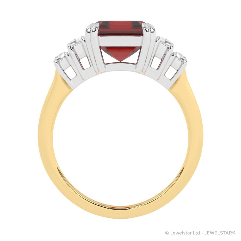 R-84557-RU-Y  Diamond & Ruby Dress Ring