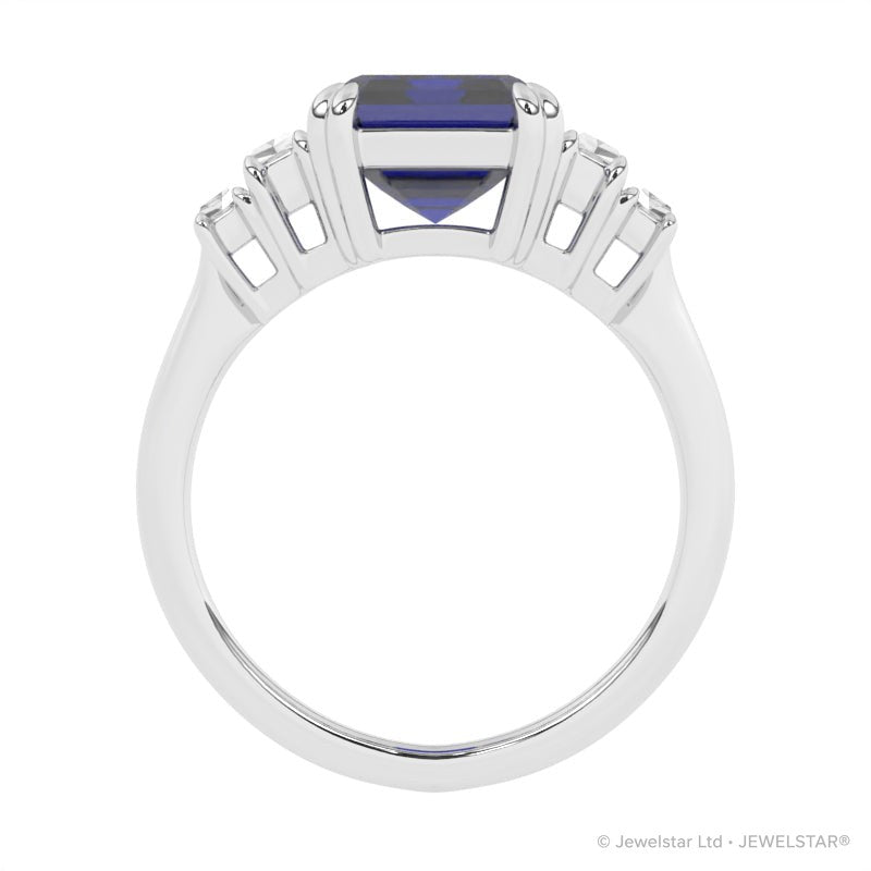 R-84557-SA-W  Diamond & Sapphire Dress Ring