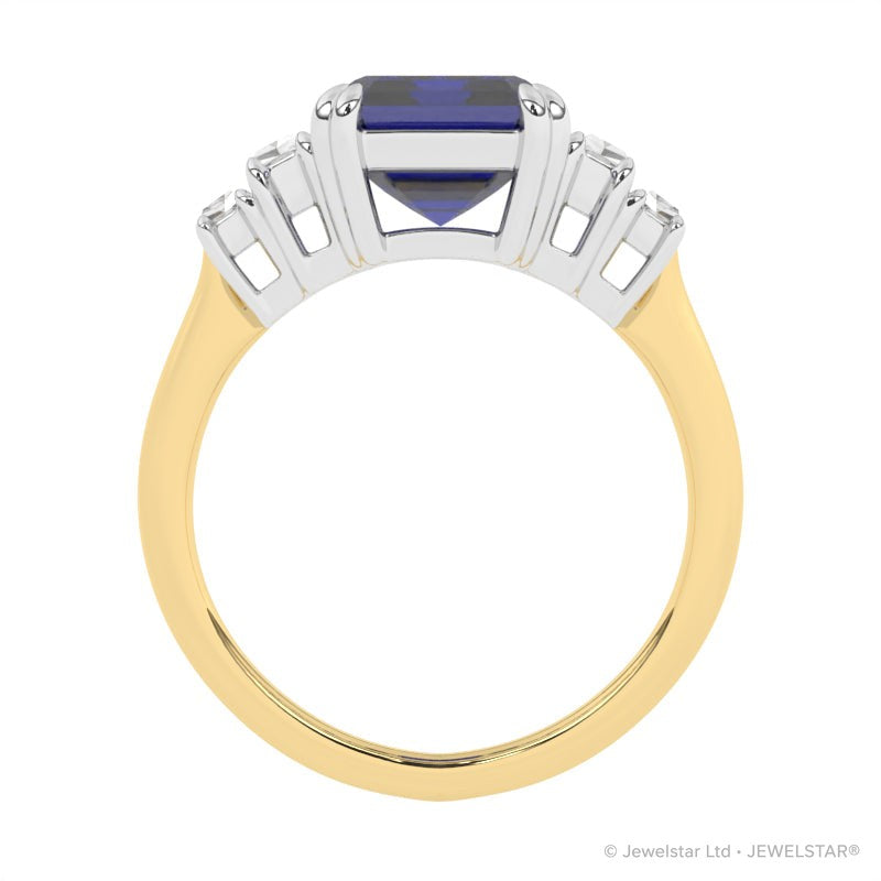 R-84557-SA-Y  Diamond & Sapphire Dress Ring