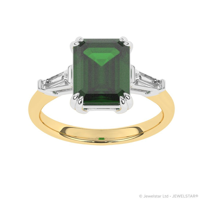 R-84558-EM-Y  Diamond & Emerald Dress Ring