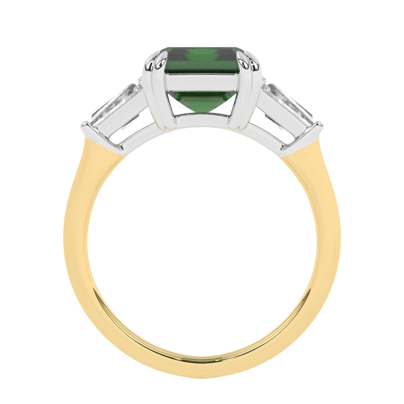 R-84558-EM-Y  Diamond & Emerald Dress Ring