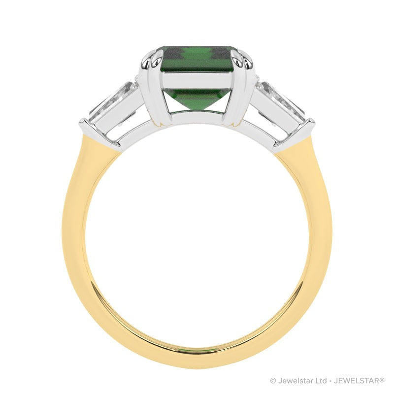 R-84558-EM-Y  Diamond & Emerald Dress Ring