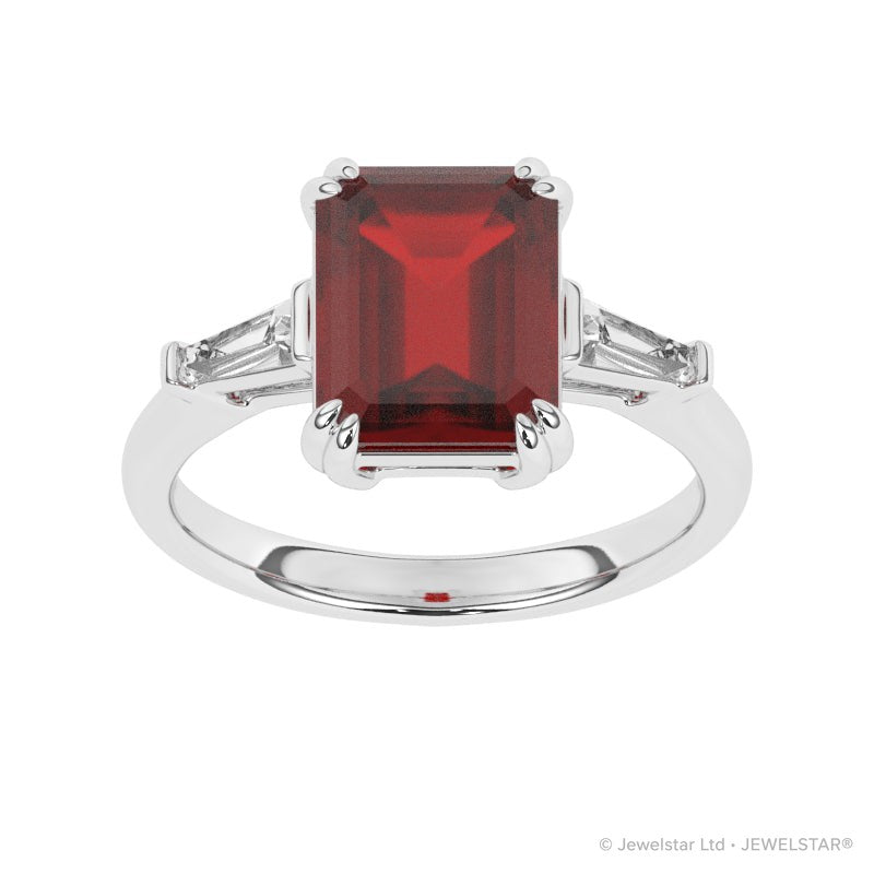 R-84558-RU-W  Diamond & Ruby Dress Ring