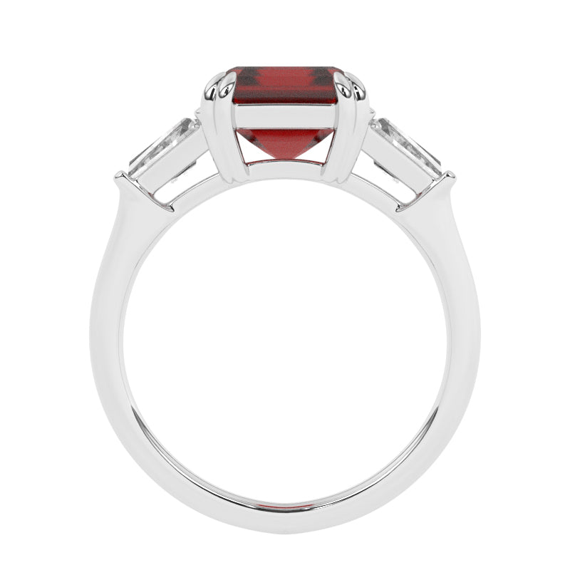 R-84558-RU-W  Diamond & Ruby Dress Ring