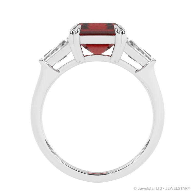 R-84558-RU-W  Diamond & Ruby Dress Ring