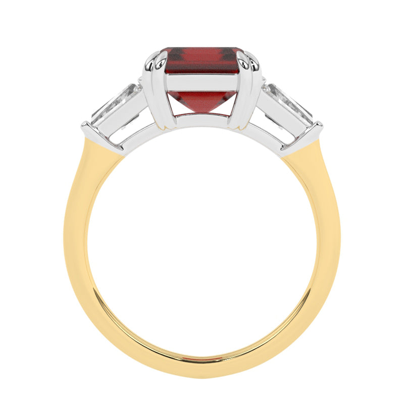 R-84558-RU-Y  Diamond & Ruby Dress Ring