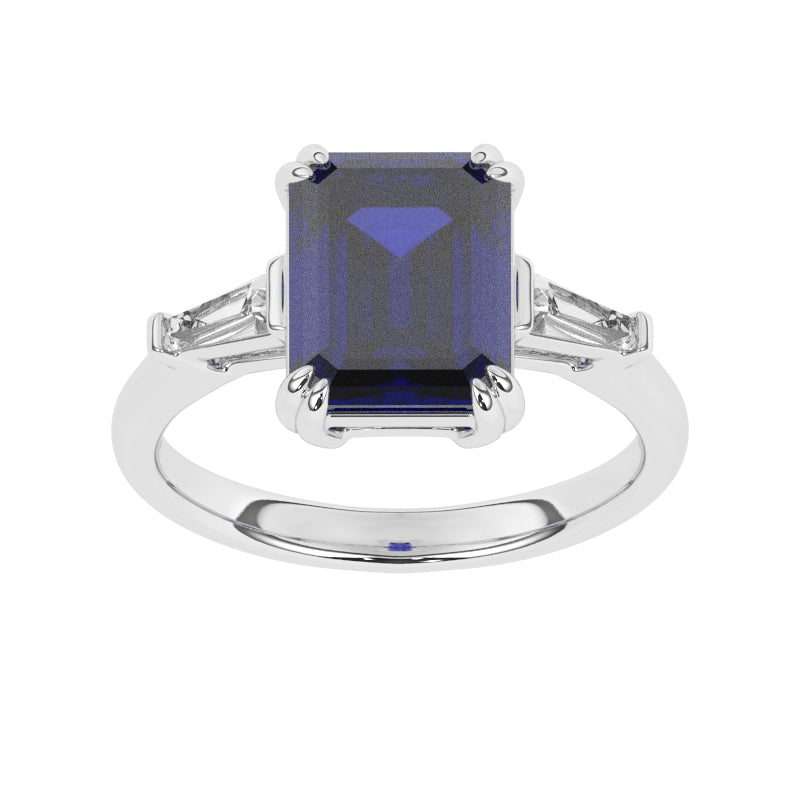 R-84558-SA-W  Diamond & Sapphire Dress Ring