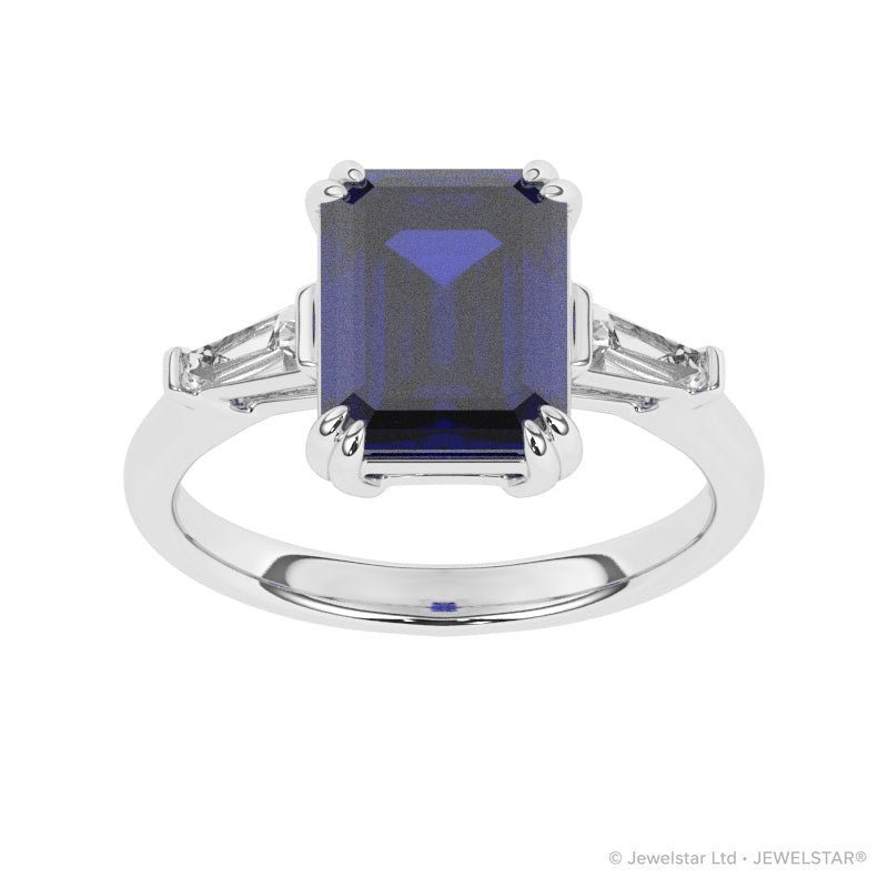 R-84558-SA-W  Diamond & Sapphire Dress Ring