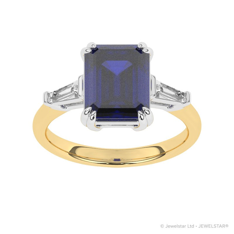 R-84558-SA-Y  Diamond & Sapphire Dress Ring