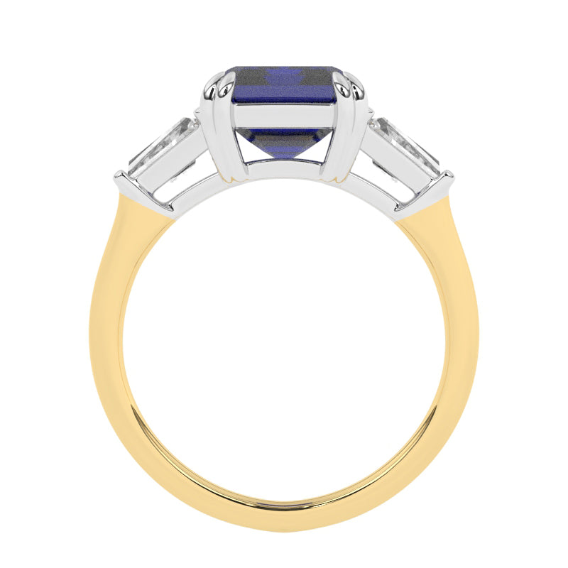 R-84558-SA-Y  Diamond & Sapphire Dress Ring
