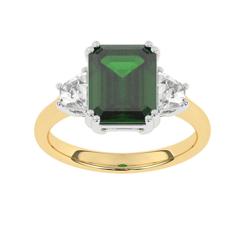 R-84559-EM-Y  Diamond & Emerald Dress Ring