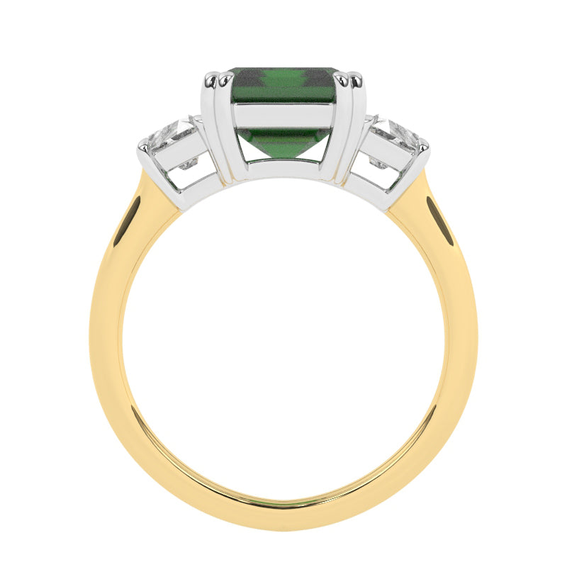 R-84559-EM-Y  Diamond & Emerald Dress Ring