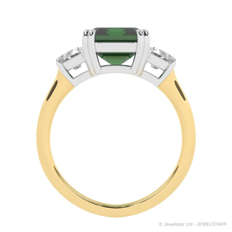 R-84559-EM-Y  Diamond & Emerald Dress Ring