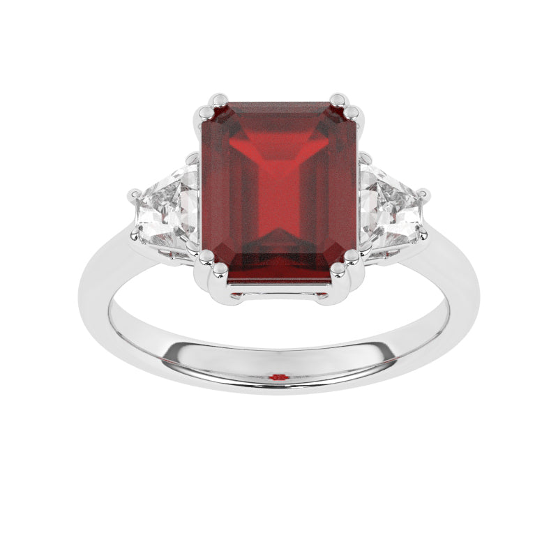 R-84559-RU-W  Diamond & Ruby Dress Ring